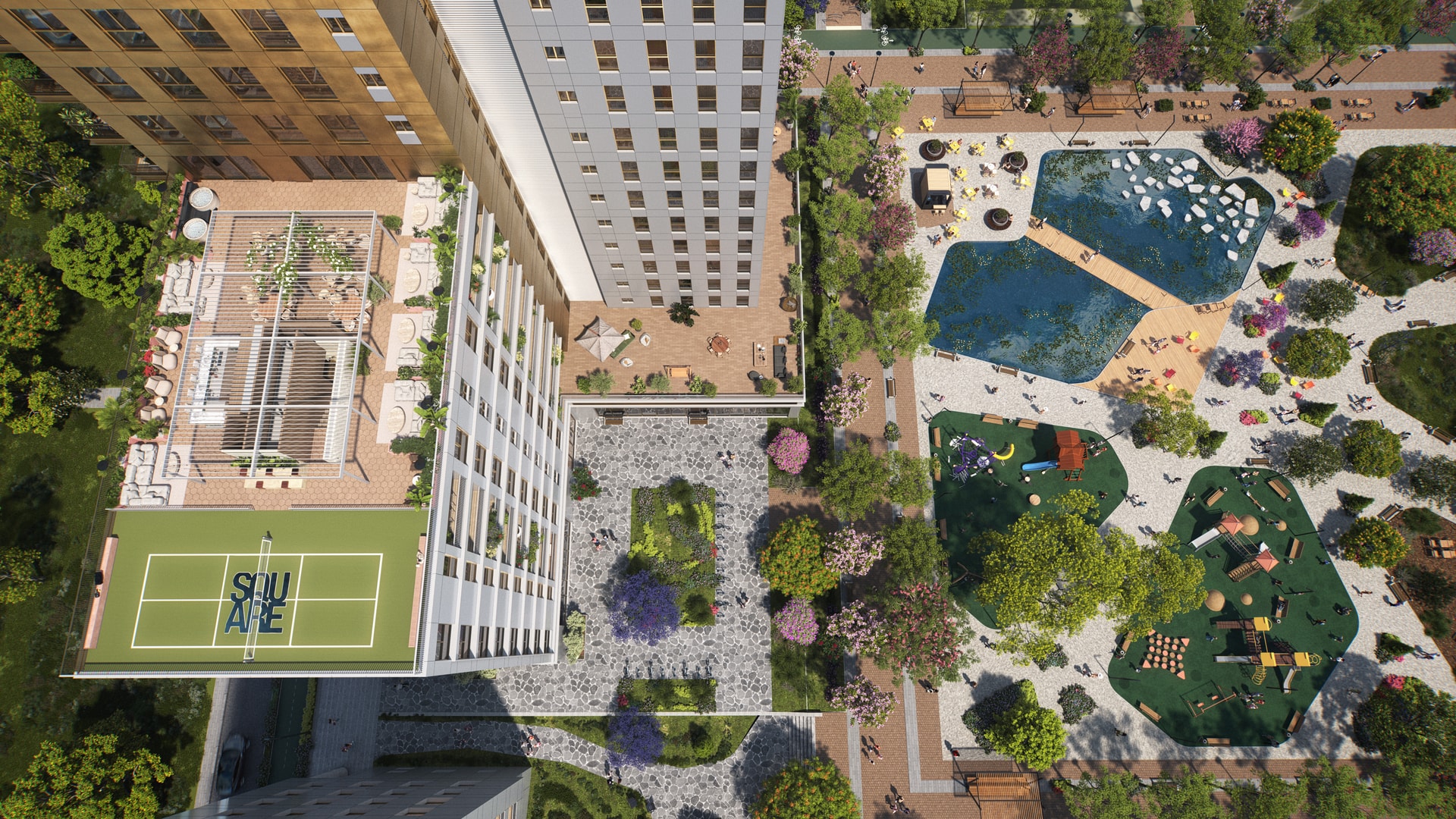 Square, architectural visualization 25